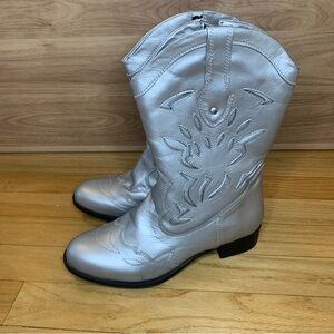 Sandro Moscoloni For Her Metalic Western Booties - Size 6.5